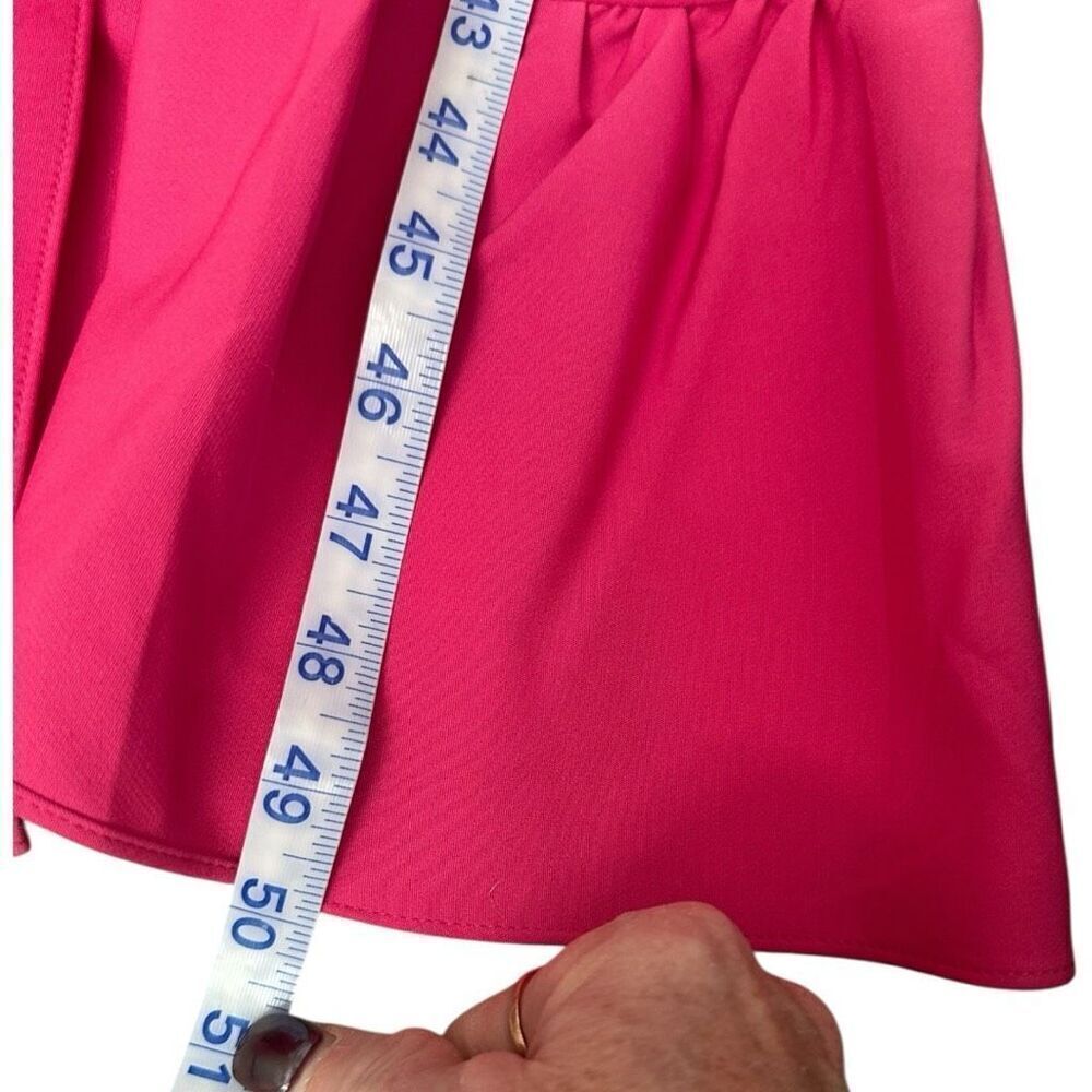 NWT Laundry by Shelli Segal HU05D09 - Ruffled Hem Long Fuschia Dress - Picture 14 of 15
